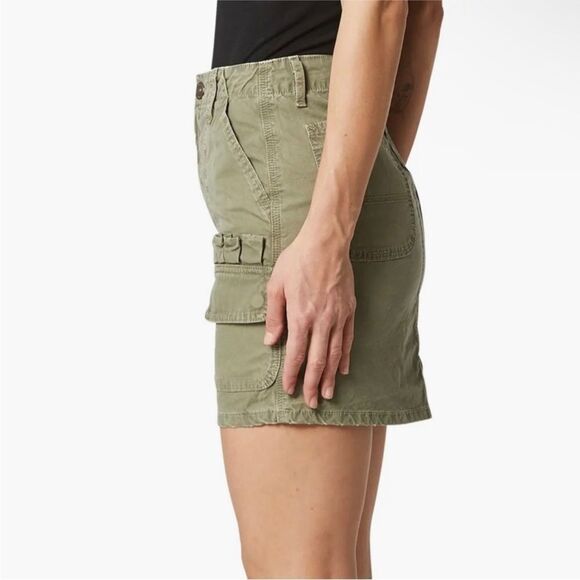 HUDSON JEANS | Olive Green Hunter Cargo Mini Skirt Women’s Size 31 (12) - Picture 2 of 10